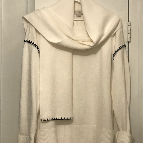 Loft sweater with removable scarf BNWOT - Picture 3 of 5